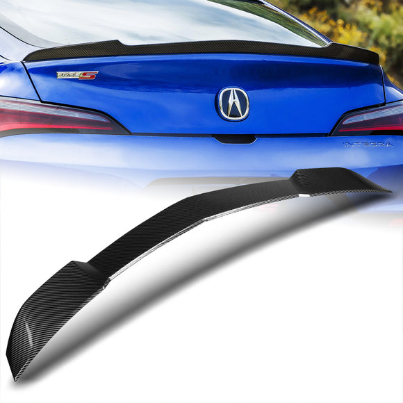 W-Power ABS OE-Style Rear Trunk Lip Duckbill Spoiler Wing For 2013 - 2017 Honda Accord 4-DR/Sedan -Carbon Fiber Look