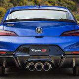 W-Power ABS V-Style Rear Trunk Lip Duckbill Spoiler Wing For 2023 - 2026 Acura Integra -Unpainted Matte Black