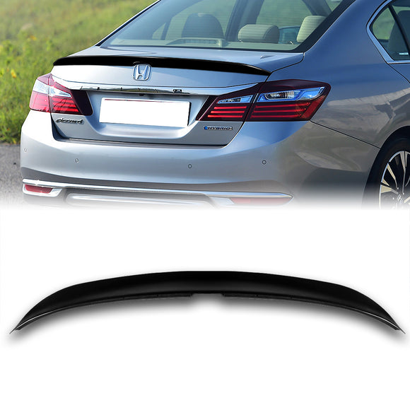 W-Power ABS OE-Style Rear Trunk Lip Duckbill Spoiler Wing For 2013 - 2017 Honda Accord 4-DR/Sedan -Pearl Black