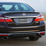 W-Power ABS OE-Style Rear Trunk Lip Duckbill Spoiler Wing For 2013 - 2017 Honda Accord 4-DR/Sedan -Unpainted Matte Black