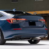 W-Power ABS STP-Style Rear Trunk Lip Duckbill Spoiler Wing For 2022 - 2026 Honda Civic 4-DR/Sedan -Carbon Fiber Look