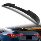 W-Power ABS STP-Style Rear Trunk Lip Duckbill Spoiler Wing For 2022 - 2026 Honda Civic 4-DR/Sedan -Carbon Fiber Look