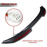 W-Power ABS STP-Style Rear Trunk Lip Duckbill Spoiler Wing with LED Sequential Light For 2022-2026 Honda Civic 4-DR/Sedan -Carbon Fiber Look