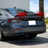 W-Power ABS STP-Style Rear Trunk Lip Duckbill Spoiler Wing with LED Sequential Light For 2023-2026 Honda Accord 4-DR/Sedan -Pearl Black