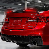 W-Power ABS STP-Style Rear Trunk Lip Duckbill Spoiler Wing with LED Sequential Light For 2015-2020 Acura TLX - Pearl Black