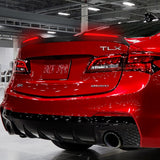 W-Power ABS STP-Style Rear Trunk Lip Duckbill Spoiler Wing with LED Sequential Light For 2015-2020 Acura TLX - Carbon Fiber Look