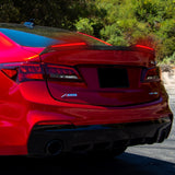 W-Power ABS STP-Style Rear Trunk Lip Duckbill Spoiler Wing with LED Sequential Light For 2015-2020 Acura TLX - Carbon Fiber Look