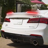 W-Power ABS STP-Style Rear Trunk Lip Duckbill Spoiler Wing with LED Sequential Light For 2015-2020 Acura TLX - Pearl White