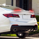 W-Power ABS STP-Style Rear Trunk Lip Duckbill Spoiler Wing with LED Sequential Light For 2015-2020 Acura TLX - Pearl White