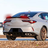 W-Power ABS STP-Style Rear Trunk Lip Duckbill Spoiler Wing with LED Sequential Light For 2021-2025 Acura TLX - Pearl Black