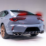 W-Power ABS STP-Style Rear Trunk Lip Duckbill Spoiler Wing with LED Sequential Light For 2021-2025 Acura TLX - Pearl Black
