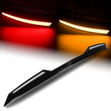 W-Power ABS STP-Style Rear Trunk Lip Duckbill Spoiler Wing with LED Sequential Light For 2021-2025 Acura TLX - Pearl Black