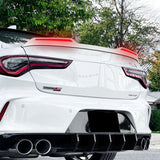 W-Power ABS STP-Style Rear Trunk Lip Duckbill Spoiler Wing with LED Sequential Light For 2021-2025 Acura TLX - Pearl White
