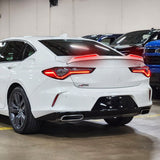 W-Power ABS STP-Style Rear Trunk Lip Duckbill Spoiler Wing with LED Sequential Light For 2021-2025 Acura TLX - Pearl White