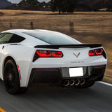 ZR51-Style Rear Trunk Lip Duckbill Spoiler ABS Wing For 2014 - 2019 Chevrolet Chevy Corvette C7 -Pearl Black