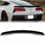 ZR51-Style Rear Trunk Lip Duckbill Spoiler ABS Wing For 2014 - 2019 Chevrolet Chevy Corvette C7 -Pearl Black