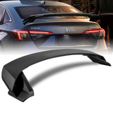 HP-Style Rear Trunk Lip Spoiler Wing For 2022-2025 Honda Civic Sedan 4-DR -ABS Unpainted Matte Black
