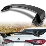 HP-Style Rear Trunk Lip Spoiler Wing For 2022-2025 Honda Civic Sedan 4-DR -ABS Unpainted Matte Black