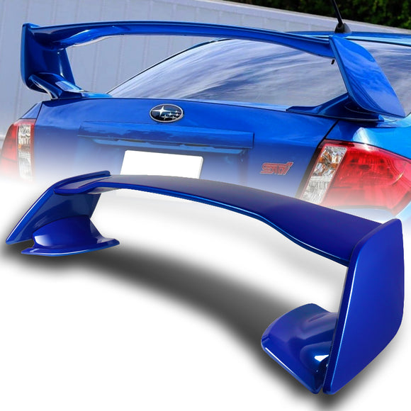 For 2008-2014 Subaru Impreza WRX Painted Blue ABS Rear Trunk Spoiler Wing