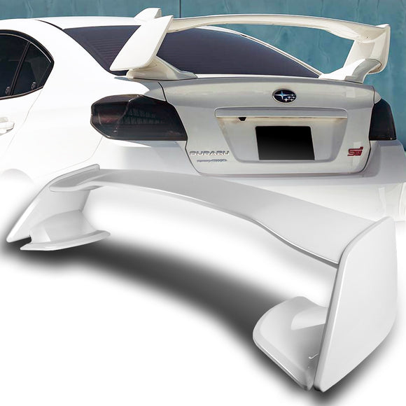 For 2015-2021 Subaru WRX STI OE-Style Painted White ABS Rear Trunk Spoiler Wing