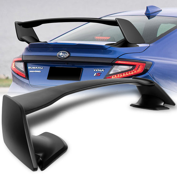 OE-Style Rear Trunk Lip Spoiler Wing For 2022-2025 Subaru WRX STi Sedan 4-DR -ABS Unpainted Matte Black