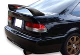 For 1996 - 2000 Honda Civic Coupe / 2DR Rear Trunk Lip Spoiler Wing With LED Brake Light -Real Carbon Fiber