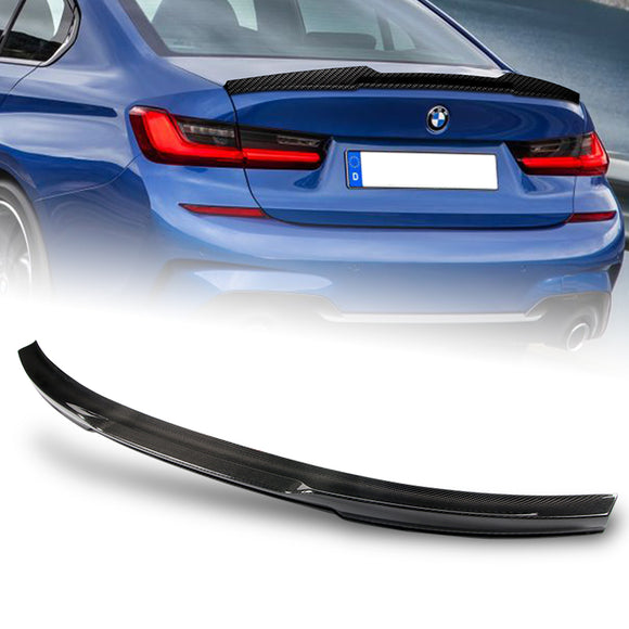 For 2019-2023 BMW 3-Series 320i 330i M340i G20 M4 Type Real Carbon Fiber Rear Trunk Spoiler Wing