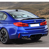 PSM-Style Rear Trunk Lip Duckbill Spoiler Wing For 2017-2021 BMW F90 M5 5-Series 4-DR / Sedan -Real Carbon Fiber