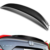 P-Style Rear Trunk Lip Duckbill Spoiler Wing For 2016-2021 Honda Civic X 4-DR / Sedan -Real Carbon Fiber