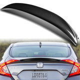 P-Style Rear Trunk Lip Duckbill Spoiler Wing For 2016-2021 Honda Civic X 4-DR / Sedan -Real Carbon Fiber