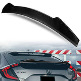 V-Style Rear Trunk Lip Spoiler Wing For 2017-2021 Honda Civic Hatchback -Real Carbon Fiber