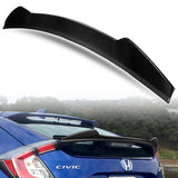 V-Style Rear Trunk Lip Spoiler Wing For 2017-2021 Honda Civic Hatchback -Real Carbon Fiber