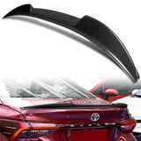 V-Style Rear Trunk Lip Spoiler Wing For 2019-2022 Toyota Avalon -Real Carbon Fiber