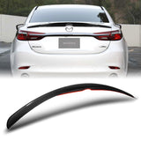 V-Style Rear Trunk Lip Duckbill Spoiler Wing For 2019-2021 Mazda 6 Axela 4-DR / Sedan -Real Carbon Fiber