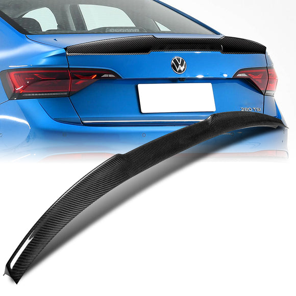 For 2019-2024 Volkswagen Jetta V-Style Real Carbon Fiber V-Style Trunk Lid Spoiler Wing