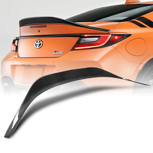 T-Style Rear Trunk Lip Spoiler Wing For 2022-2024 Subaru BRZ / Toyota GR86 -Real Carbon Fiber