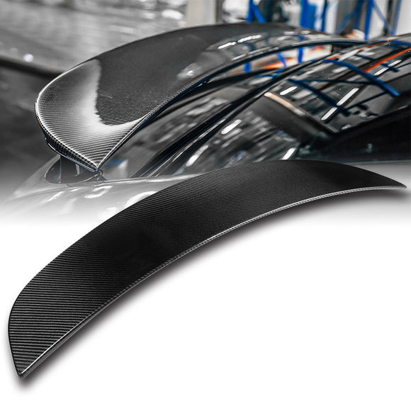 For 2016-2025 Tesla Model X OE-Style 100% Real Carbon Fiber Rear Trunk Spoiler Wing