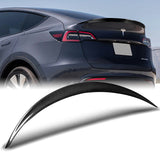OE-Style Rear Trunk Lip Spoiler Wing For 2020-2024 Tesla Model Y -Real Carbon Fiber