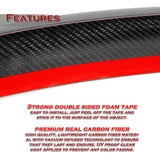 For 2020-2024 Tesla Model Y Matt Carbon Fiber V-Style Trunk Lid Spoiler Wing