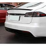 OE-Style Rear Trunk Lip Spoiler Wing For 2012-2024 Tesla Model S -Matte Carbon Fiber
