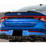 V-Style Rear Trunk Lip Duckbill Spoiler Wing For 2021-2024 Kia Optima K5 -Real Carbon Fiber