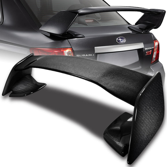 For 2008-2014 Subaru Impreza WRX Full Real Carbon Fiber Rear Trunk Spoiler Wing