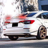 W-Power ABS STP-Style Rear Trunk Lip Duckbill Spoiler Wing with LED Sequential Light For 2022-2026 Honda Civic 4-DR/Sedan -Pearl White