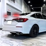 W-Power ABS STP-Style Rear Trunk Lip Duckbill Spoiler Wing with LED Sequential Light For 2022-2026 Honda Civic 4-DR/Sedan -Pearl White