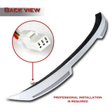 W-Power ABS STP-Style Rear Trunk Lip Duckbill Spoiler Wing with LED Sequential Light For 2022-2026 Honda Civic 4-DR/Sedan -Pearl White