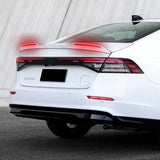 W-Power ABS STP-Style Rear Trunk Lip Duckbill Spoiler Wing with LED Sequential Light For 2023-2026 Honda Accord 4-DR/Sedan -Pearl White