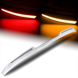 W-Power ABS STP-Style Rear Trunk Lip Duckbill Spoiler Wing with LED Sequential Light For 2023-2026 Honda Accord 4-DR/Sedan -Pearl White