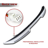W-Power ABS STP-Style Rear Trunk Lip Duckbill Spoiler Wing with LED Sequential Light For 2023-2026 Honda Accord 4-DR/Sedan -Pearl White