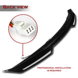 W-Power ABS STP-Style Rear Trunk Lip Duckbill Spoiler Wing with LED Sequential Light For 2014-2024 Infiniti Q50 - Pearl Black