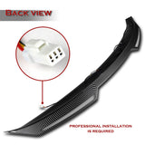W-Power ABS STP-Style Rear Trunk Lip Duckbill Spoiler Wing with LED Sequential Light For 2014-2024 Infiniti Q50 - Carbon Fiber Look